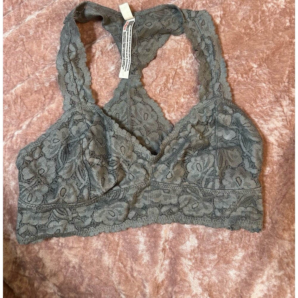 Free people grey lace bralette